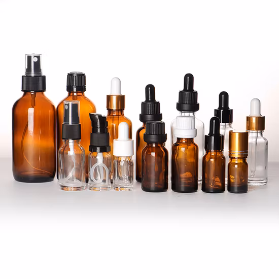 エッセンシャル オイル用ガラス スポイト付き卸売化粧品包装琥珀ガラス ボトル 30 ml が 20% オフ